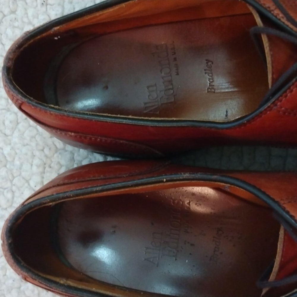 Allen Edmonds Bradley Leather Norwegian Split Toe Derby Shoes (Made in USA) 9.5D - Picture 8 of 15